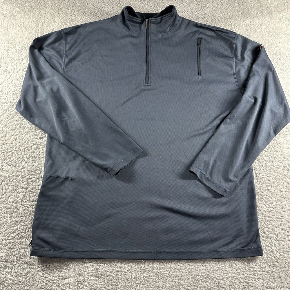 ScotteVest 1/4 Quarter‎ Zip Shirt Mens XL Blue Performance Tech Enabled Clothing